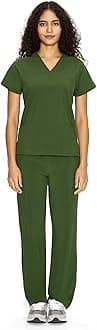 COZYFIT Scrubs for Women Set Medical Uniform - V-Neck Top & Straight Leg Pants with 9 Pockets, Unisex Workwear COZY SCRUBS