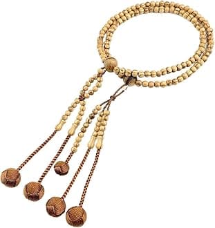 Lined Wood Beads Japanese Soka Gakkai SGI Juzu Nichiren Buddhism Prayer Beads