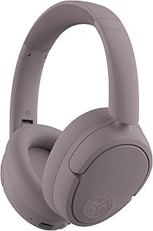 JLab JBuds LUX ANC Noise Cancelling Headphones Over Ear Bluetooth Wireless with Microphone and Active Noise Cancellation, 70+ Hours Playtime, Foldable Bluetooth Headphones, Immersive Audio, Mauve