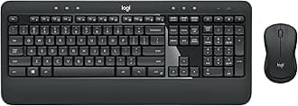 Logitech MK540 Advanced Wireless Keyboard and Mouse Combo for Windows, 2.4 GHz Unifying USB-Receiver, Multimedia Hotkeys, 3-Year Battery Life, for PC, Laptop