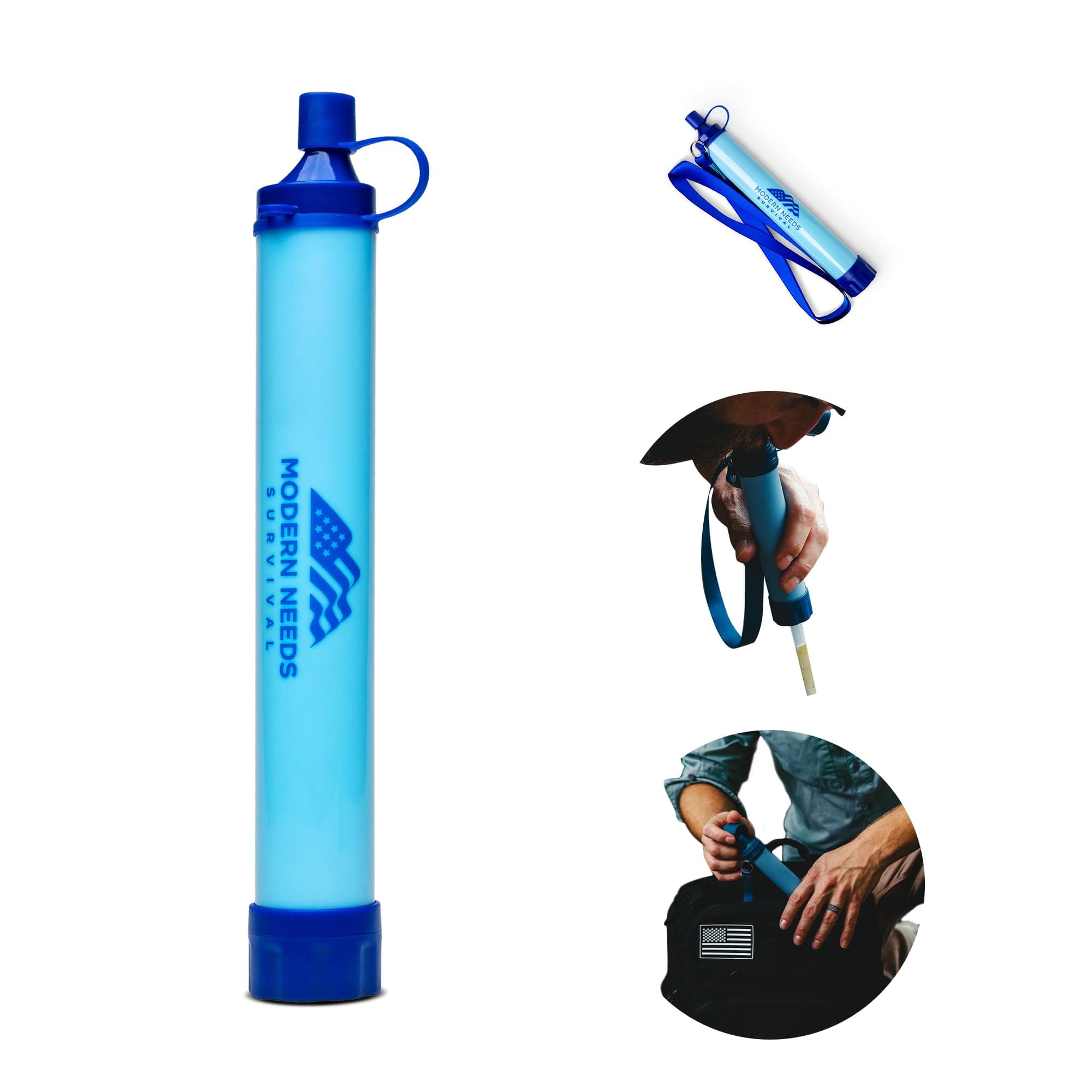 MODERN NEEDS Ready Filter Personal Water Filter Straw | Backpacking Water Filter for Hiking & Camping | Portable Water Purifier Camping | Emergency Survival Gear & Camping Survival Kit