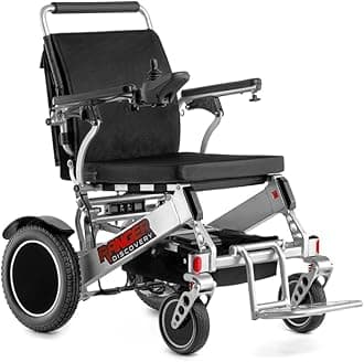 - Porto Mobility Ranger Discovery Lightweight Foldable Weatherproof Exclusive Electric Wheelchair, Portable, Brushless Powerful Motors, Dual Battery, All Terrain (Silver, Standard)