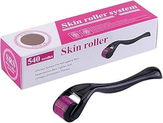 Derma Roller Titanium Microneedles Roller for Face, Scalp & Beard - Derma Roller, Skin Care Scalp Roller | Safe for Beginners