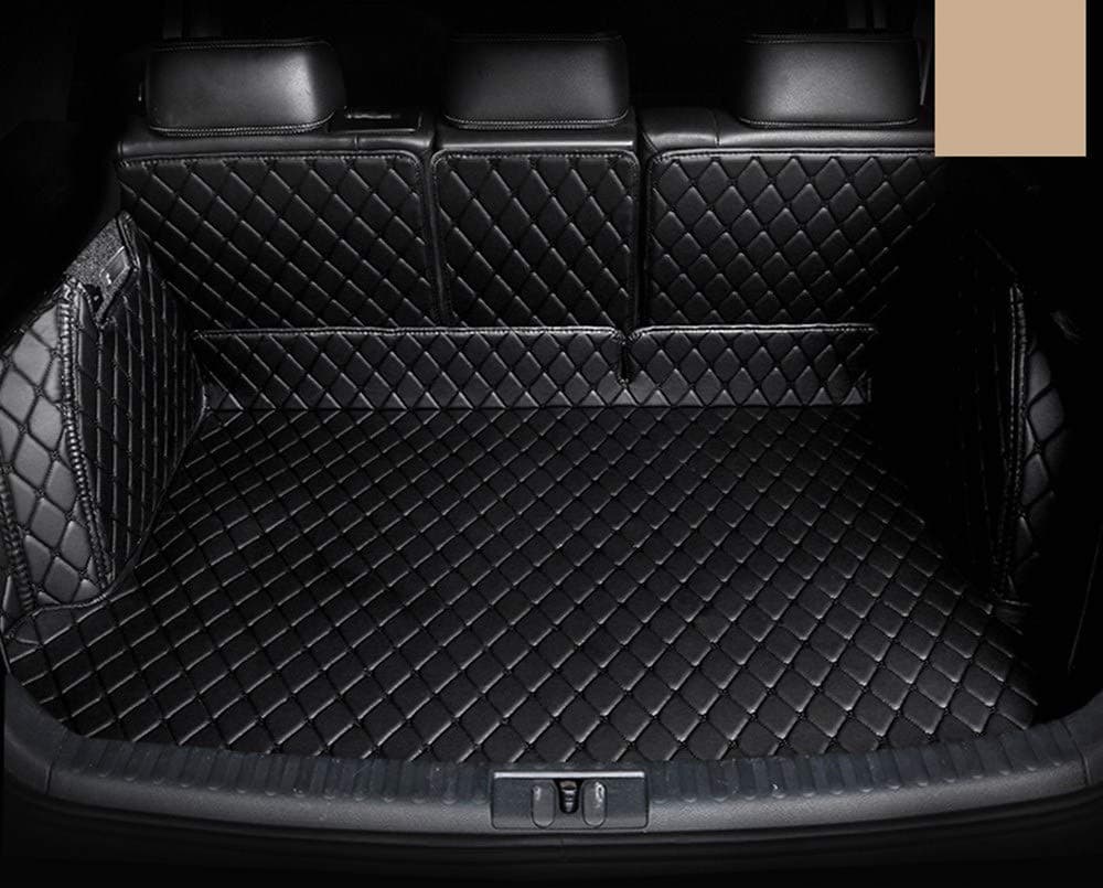 Yahee Custom fit Cargo Mat Boot Liner Full Covered Cargo Liners Leather Boots Liner Pet Mats for Porsche (Macan, Black with Black Stitches)