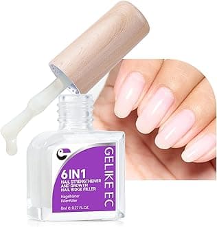 Nail Strengthener for Man: Milky White 6 in 1 Natural Nail Hardener Extra Strong and Growth - Nail Polish Hardener for Weak and Damaged Nails