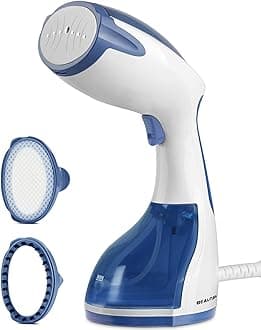 BEAUTURAL Clothes Steamer, Portable Handheld Garment Fabric Wrinkles Remover, 30-Second Fast Heat-up, Auto-Off, Large Detachable Water Tank, Dark Blue