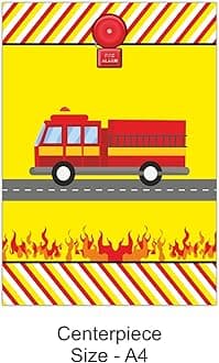 - PRETTY UR PARTY Fire Truck Party Decorations Kit - 80 Pcs Includes Banner,Balloons,Thank You,Centerpiece,Danglers,Fire Truck Birthday Party Supplies,Birthday Party Decor,Birthday Banner For Boys Kids