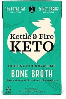 KETTLE & FIRE Coconut Curry Chicken Bone Broth, 16.9 OZ, Packaging may vary
