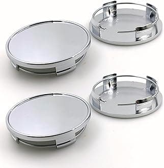 Car Wheel Center Cap Kit Outer 65mm 2.56" Inner 61mm 2.41" Compatible with Ford Expedition Explorer Ranger F150 Rim Hub Caps, 4PCS Wheel Center Hub Cap Cover Car Wheel Rim Center Caps, Sliver