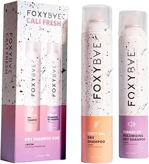 FoxyBae Dry Shampoo Duo Kit - with Biotin - Dirty Gal and Turned Up - Refreshes, Volumizing, Absorbs Oil - for All Hair Types - 2 x 7 Fl Oz