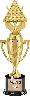Billiards Trophy, 14" Gold Cup Billiards Pool Trophies, Enter Your Own Engraving