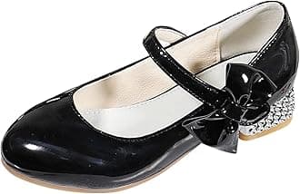 Girls Dress Shoes Wedding Party Heel Mary Jane Princess Flower Shoes Crystal Shoes (Little Kid/Big Kid)