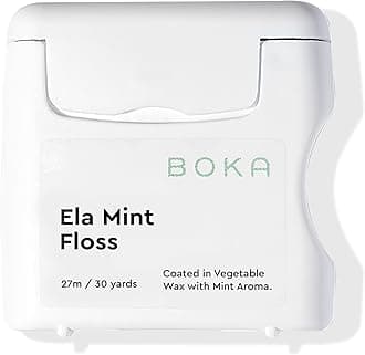 Ela Mint Woven Dental Floss, Made from Natural Vegetable Wax, Teflon-Free and Petroleum-Free, 30 Yards of Waxed Floss (Pack of 1)