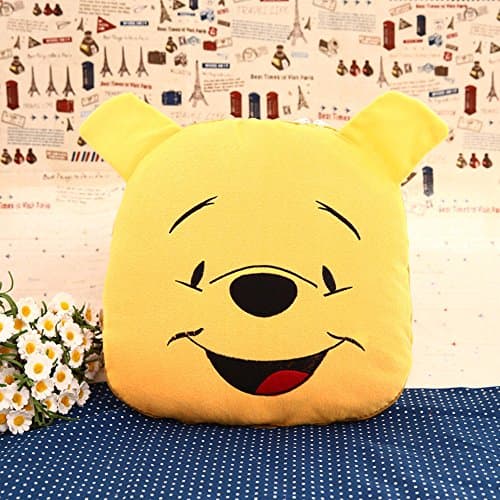 Eucute Dual-use Soft Cartoon Home Textile Foldable Air Conditioning Quilt Open As a 95145cm Quilt Folding As a 4040cm Decorative Home and Office Pillow Cushion(Winnie the Pooh)