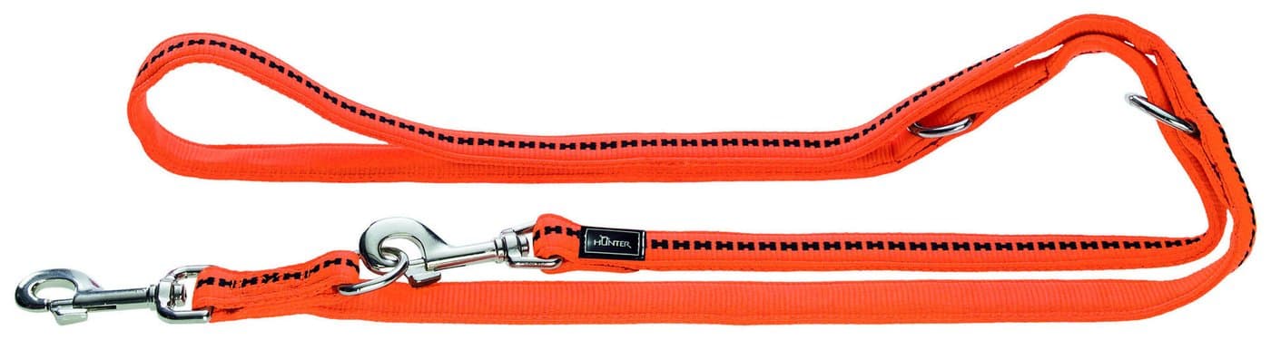 HUNTER Adjustable walking lead Power Grip 25/200 SoftNylon albottito black