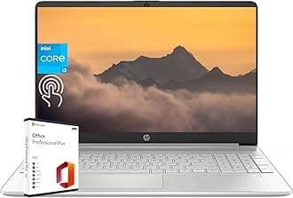 HP Laptop for Business and Student, 15.6" HD Touchscreen, Intel 6-Core i3-1215U Processor, 8GB RAM, 512GB SSD, lntel UHD Graphics, Windows 11 Home, with Microsoft Office Lifetime License