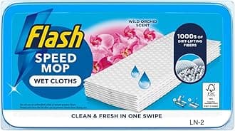 Speedmop Wet Cloth Refills, Fast Easy and Hygienic, Lemon Multi-Surface, 24 Cloths