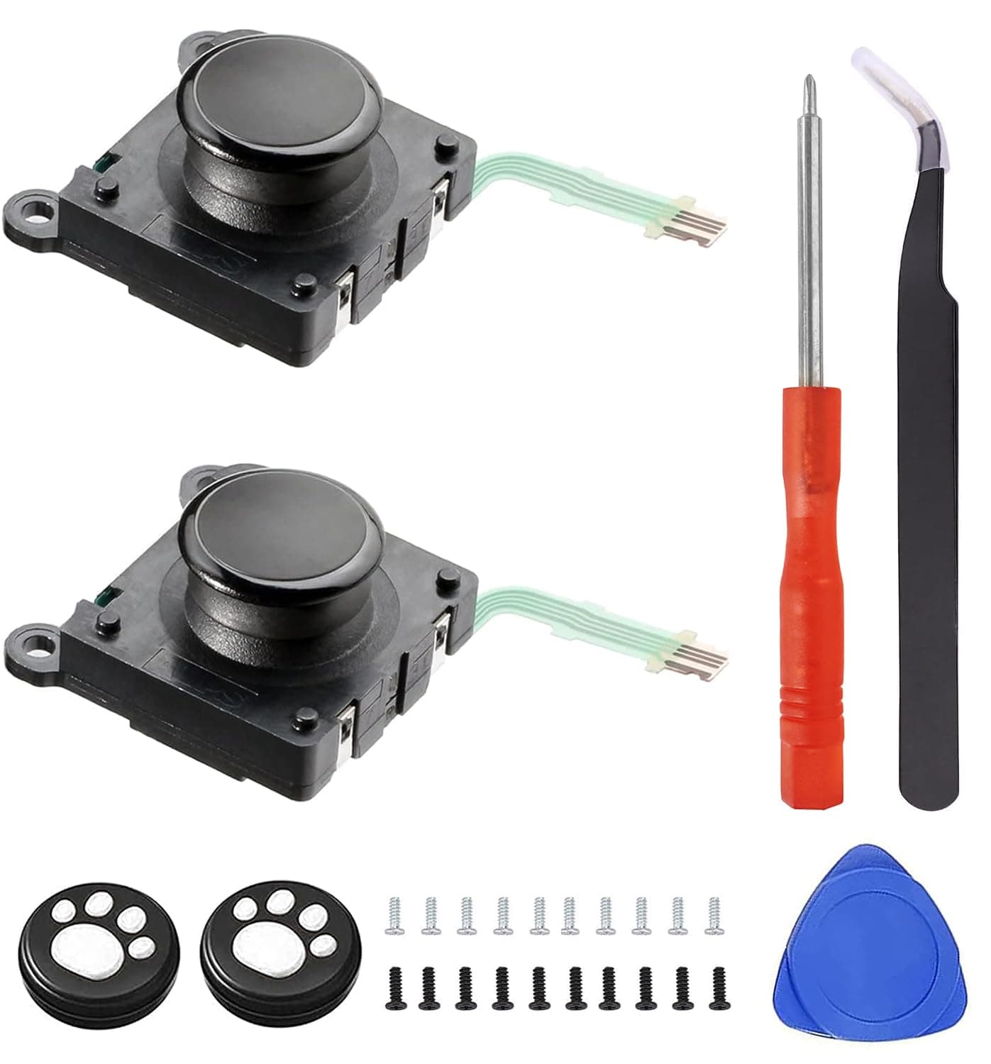 CHENLAN 2-Pack Replacement Joystick Button 3D Rocker Analog ThumbStick Replacement for Sony PSV 2000 PS Vita 2000 2001 Black