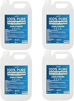 Lucemill Distilled Water | 20 Litre (4x5L) | Distilled Water for CPAP Machines, Irons, Cleaning Machines and More | Made in the UK