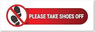 Please Take Shoes Off Sign Stickers For Office Home Shops Self Adhesive Commercial Signage