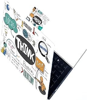 Full Laptop Skin Stickers Bubble-Free HD Quality Sticker for Laptops Upto 15.6" (Dustproof|Waterproof|Scratchproof|Reusable) - Think DO FL Ron