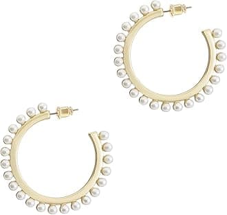 Pearl Hoop Earrings for Women Fashion Dangle Hypoallergenic Layer Earrings Drop Dangle Earrings Gifts for Women