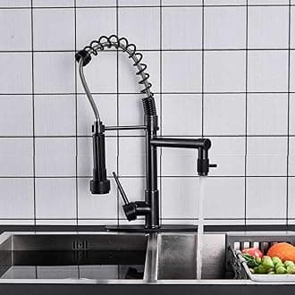 RYWDBF Spring Pull Down Kitchen Faucet Dual Swivel Spouts Stream and Shower Kitchen Mixer Crane Hot Cold Water Mixer Tap