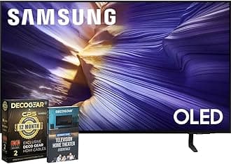 Samsung 42 inch OLED 4K S90F Smart TV (2025) Vision AI, OLED HDR+, Glare-Free Bundle with CPS Exclusive 1-Year Protection & Deco Gear Complete Home Theater Beginner's Guidebook