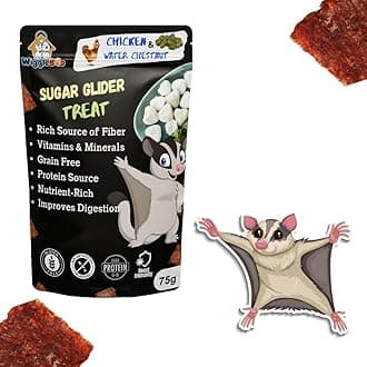 WiggleBoo Chicken & Water Chestnut Suger Glider Treat | Protein Rich | Fiber Rich | Crunchy Healthy Snacks | 75g