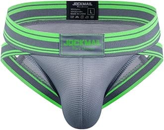 JOCKMAIL Mesh Athletic Supporters Mens Briefs Underwear Comfort Male Underwear for Gym Sport