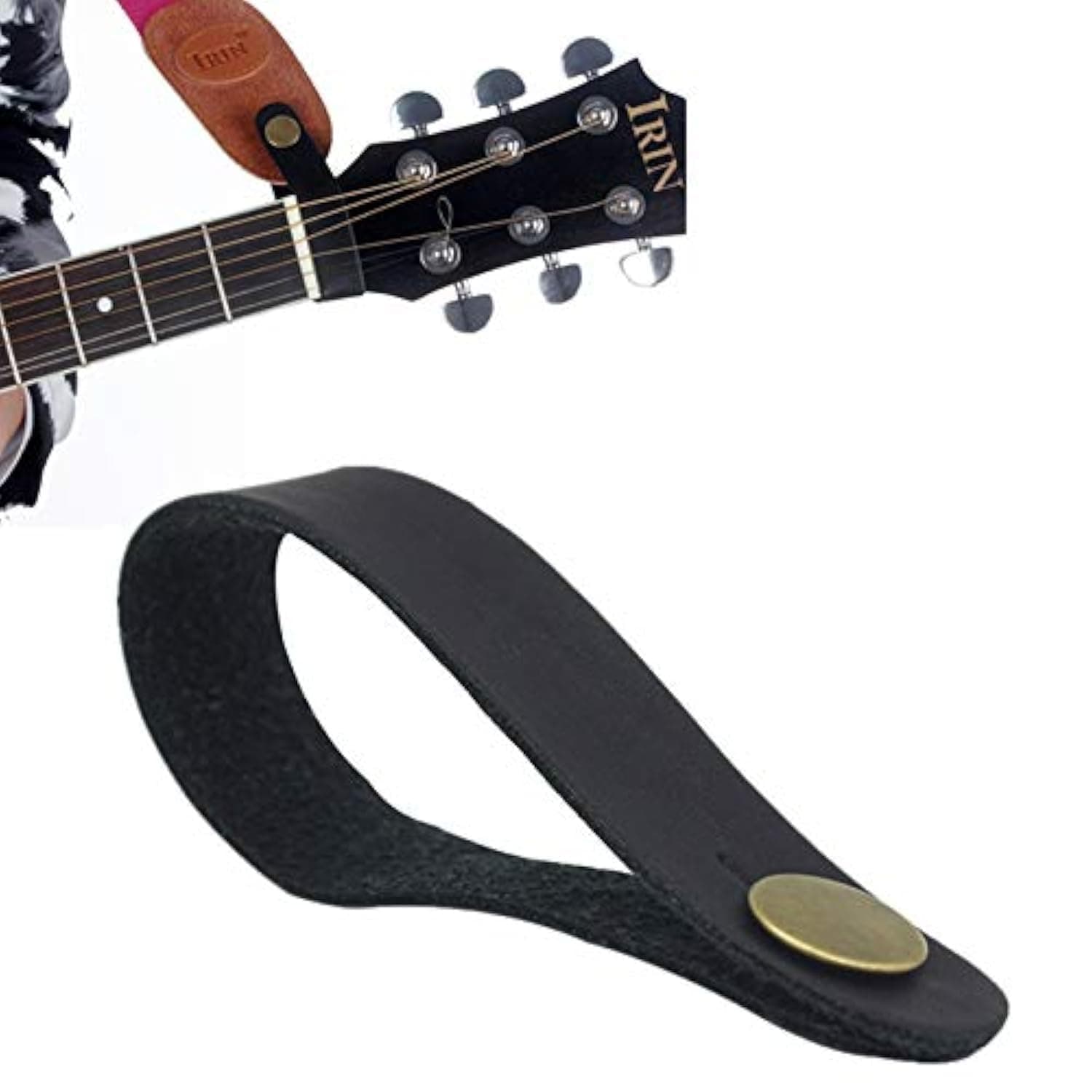 Premium Guitar Strap Lock, Leather Guitar Strap Button, Leather Guitar Neck Strap Button, Guitar Headstock Strap Tie