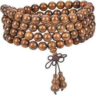Mala Beads Bracelet 108 8mm Prayer Meditation Sandalwood Elastic