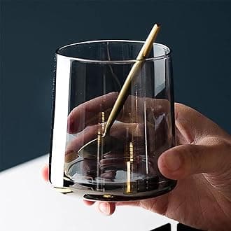 - Black 300ml Italian Premium Juice Glasses and Transparent Water Glass Medium Size Tumbler Glasses for Drinking Water and Cocktails, Diamond Design Glass Water Glass Set of 6