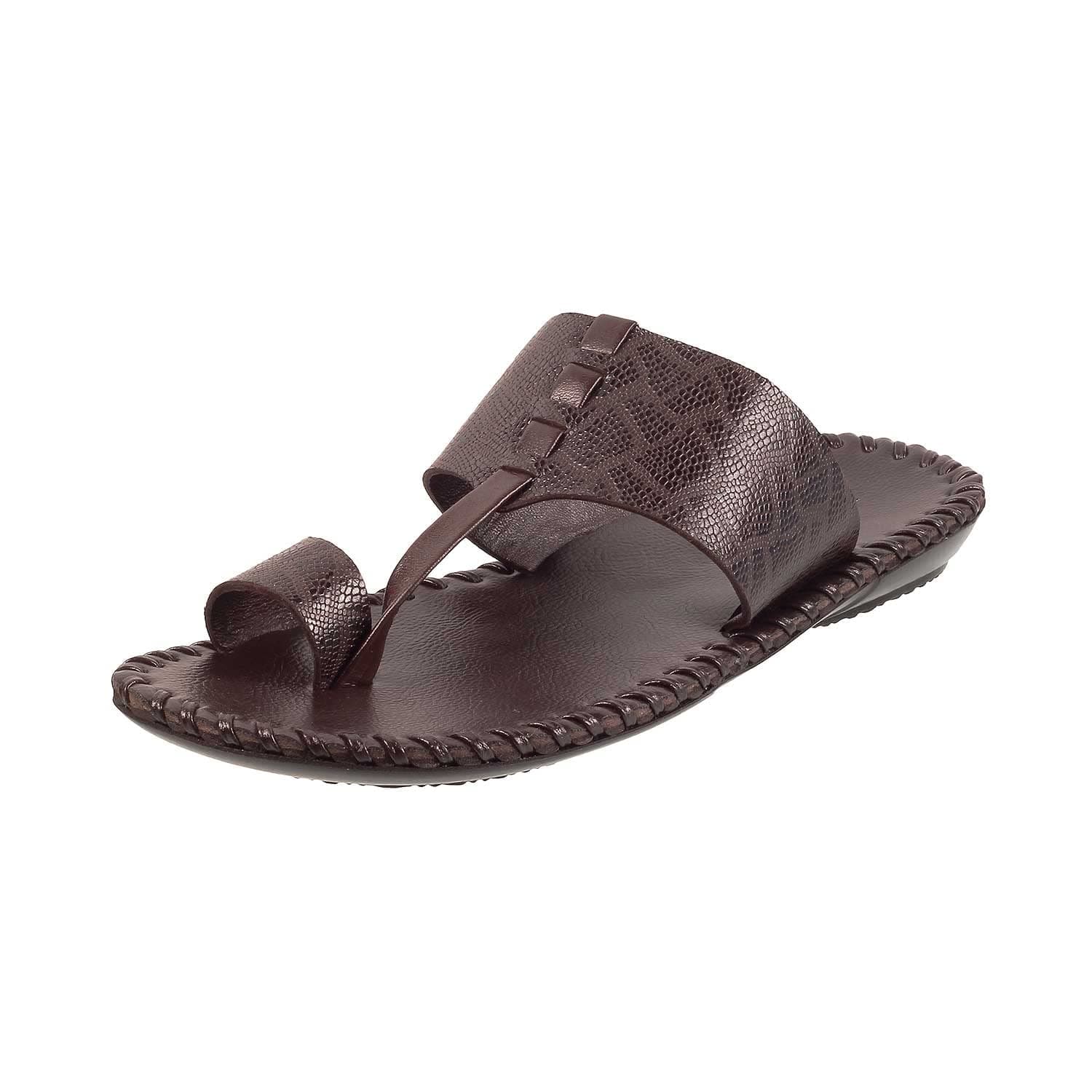 Metro Men Leather Kolhapuri Chappal | Slipper