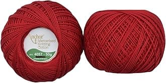 HUNNY- BUNCH® Premium Anchor Mercerised Knitting Crochet Cotton Thread Yarn Balls for Knitting, Weaving, Embroidery, DIY and Craft Making (Art. 4057) 50G - Pack of 1 (6578)