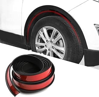 THE WHITE SHOP 3.5CM Car Wheel Eyebrow Arch Trim Lips Strip Fender Flare Protector Universal Rubber Wheel Eyebrow Protector for Car and Truck Fender Flare Edge Trim