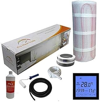 Electric Underfloor Yellow Box Heating kit 150w - 18.0m2 - Black Touch Thermostat