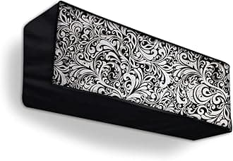Split AC Cover Indoor Unit For 2 Ton Capacity AC, All Weather Cover/Attractive Digital Prints/Dustproof/Water Resistant Split Ac Cover (Black Leaves and Flowers)