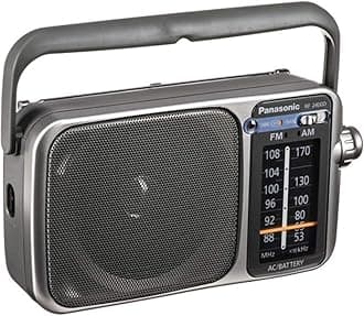 Rf-2400D Am/FM Radio, Silver/Grey