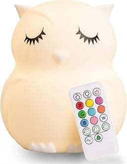 Lumipets, Night Light Kids, Kids Lamp, Kids Night Light, Baby Night Light, Toddler Night Light, Cute Night Light, Owl Night Light for Girls, Nightlight for Kids Room, Rechargeable Battery