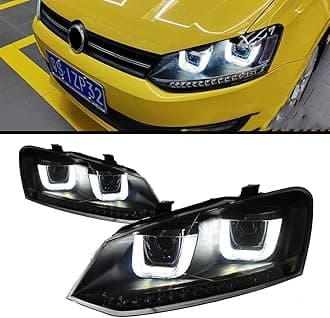 Car Head Lights Parts For VW Polo 2011-2018 LED Front Headlight Replacement DRL Daytime light Projector Facelift (No bulb)