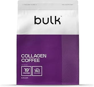 Collagen Coffee, High Protein Iced Latte Coffee with Single-Origin Arabica, 500g, 20 Servings, 20 g Protein and 90 mg Caffeine per Serving, Hydrolysed Collagen Peptides, Instant and Easy to Mix
