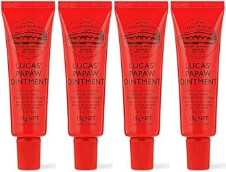Lucas Pawpaw Ointment 4 x 15g Pawpaw Balm for Lips & Dry Skin - Unique All Skin Types, All Gender- Any Season Gift Pack | Imported Directly From Australia