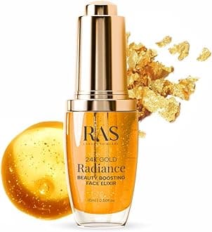 - 24K Gold Radiance Elixir Face Serum for Glowing Skin & Skin Brightening | Face Oil | Nourish & Repair | Reduce Wrinkles, Acne & Dark Spots | Natural & Organic (15 ml)