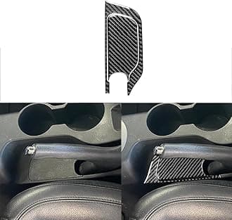 Car Hand Brake Cover Trim Premium Real Carbon Fiber Sticker Decal Compatible with Hyundai Veloster 2012 2013 2014 2015 2016 2017 Black Accessories