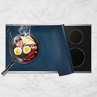 KitchenRaku Large Induction Hob Protector Mat 78x52cm, Silicone Induction Hob Cover- (Magnetic) Cooktop Scratch Protector for Induction Hob,Multifunctional Silicone Mats