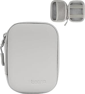 Linpr Digital Camera Case Compatible with CAMKORY/for Kodak PIXPRO FZ45/FZ55/for Lecran/for VAHOIALD/for Canon IXUS 285 HS, Small Travel Cameras Storage Holder for Accessories SD Card (Pu-Grey)