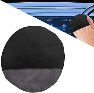 Round Car Touch Screen Cleaner Cloth, Microfiber Cleaning Pad Car Cleaning Wipes, Vehicle Screen Cleaner Tool Car Interior Cleaning Cloth for Car Dashboard Display Electronic Devices (Round)