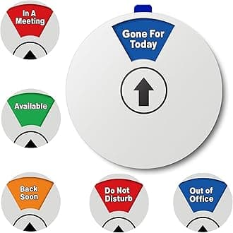 Office Private Sign, 6 Options Office Door Hanging Sign, Do Not Disturb Sign for Office, Please Knock office door signs, Work remotely out of office door sign, 6 Inches