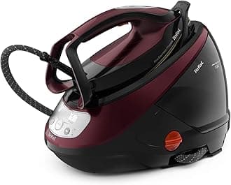 Tefal Pro Express Protect High Pressure Steam Generator Iron, 1.8 L Capacity, 7.5 Bar, 140 g/min continuous steam & 560 g/min steam boost, 2600 Watt, Removable Scale Collector, Burgundy & Black GV9230